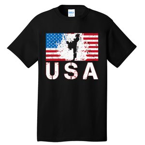 Usa Taekwondo Team American Flag Us Martial Tall T-Shirt