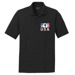 Usa Taekwondo Team American Flag Us Martial PosiCharge RacerMesh Polo