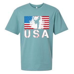 Usa Taekwondo Team American Flag Us Martial Sueded Cloud Jersey T-Shirt