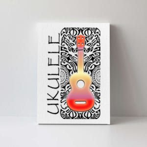 Ukulele Tattoo Tribal Pattern Hawaiian Music Canvas