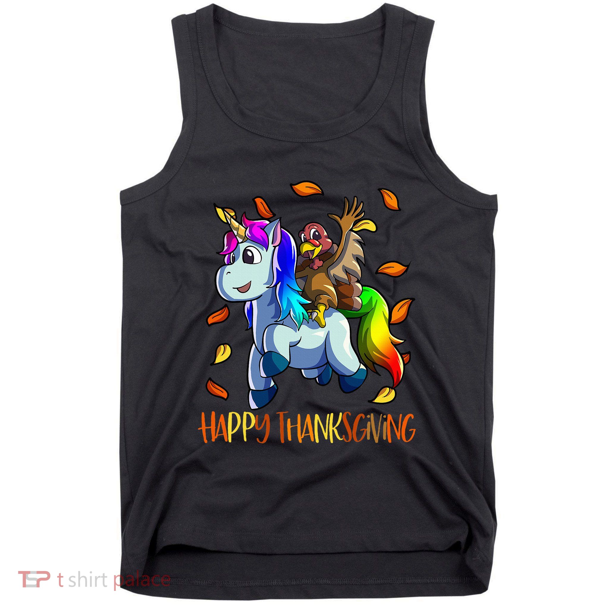 Unicorn Thanksgiving  Unicorn Turkey Tank Top