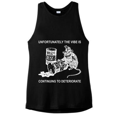 Unfortunately The Vibe Is Continuing To Deteriorate Quote Ladies PosiCharge Tri-Blend Wicking Tank