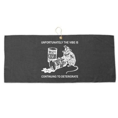 Unfortunately The Vibe Is Continuing To Deteriorate Quote Large Microfiber Waffle Golf Towel