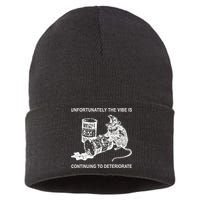 Unfortunately The Vibe Is Continuing To Deteriorate Quote Sustainable Knit Beanie