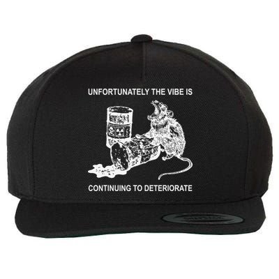 Unfortunately The Vibe Is Continuing To Deteriorate Quote Wool Snapback Cap