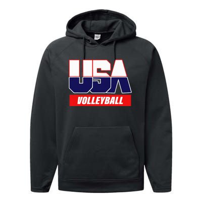 Usa Team Volleyball & American Sports Performance Fleece Hoodie