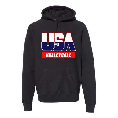 Usa Team Volleyball & American Sports Premium Hoodie