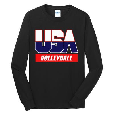 Usa Team Volleyball & American Sports Tall Long Sleeve T-Shirt