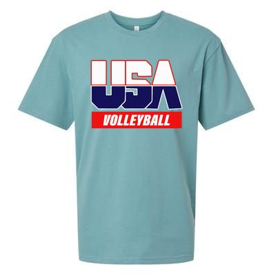 Usa Team Volleyball & American Sports Sueded Cloud Jersey T-Shirt