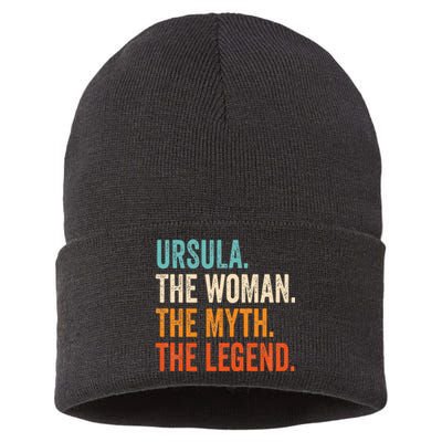 Ursula The Woman The Myth The Legend First Name Ursula Sustainable Knit Beanie