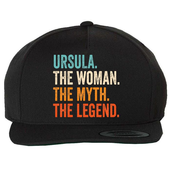 Ursula The Woman The Myth The Legend Wool Snapback Cap