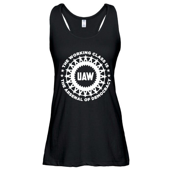 Uaw The Working Class Is The A.R.S.En.A.L Of Democracy Ladies Essential Flowy Tank