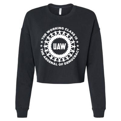 Uaw The Working Class Is The A.R.S.En.A.L Of Democracy Cropped Pullover Crew