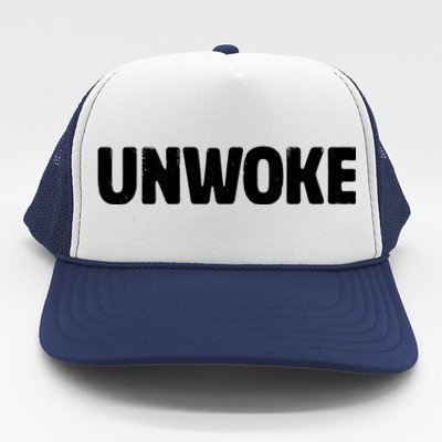 Unwoke The Woke Funny Gift Trucker Hat