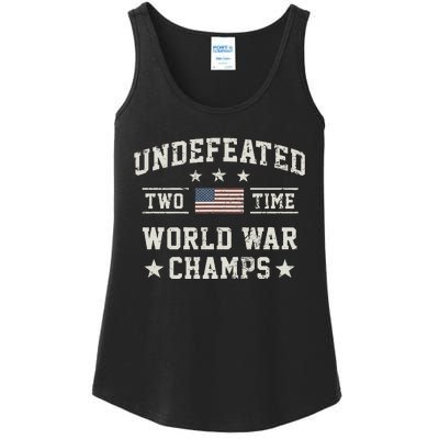 Undefeated Twotime World War Champs Usa Ladies Essential Tank