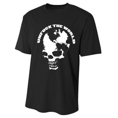 Unfuck The World Skull Performance Sprint T-Shirt