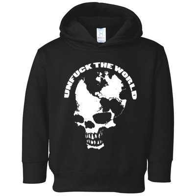 Unfuck The World Skull Toddler Hoodie