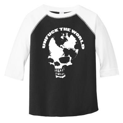 Unfuck The World Skull Toddler Fine Jersey T-Shirt