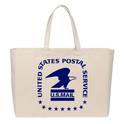 USPS US Air Mail Seal Cotton Canvas Jumbo Tote