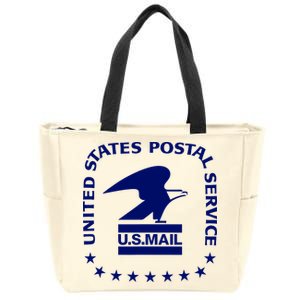 USPS US Air Mail Seal Zip Tote Bag