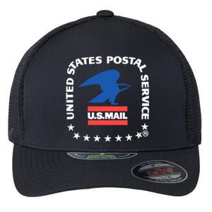 Usps Us Air Mail Seal Flat Bill Trucker Flexfit Unipanel Trucker Cap