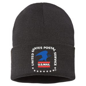 Usps Us Air Mail Seal Flat Bill Trucker Sustainable Knit Beanie