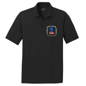 Usps Us Air Mail Seal Flat Bill Trucker PosiCharge RacerMesh Polo