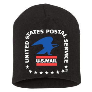 Usps Us Air Mail Seal Flat Bill Trucker Short Acrylic Beanie