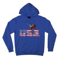 USA US American Flag Patriotic 4th Of July Bald Eagle Merica Hoodie