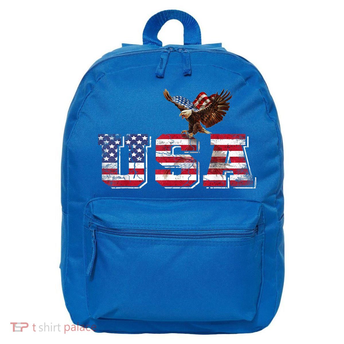 USA US American Flag Patriotic 4th Of July Bald Eagle Merica 16 in Basic Backpack