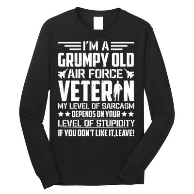USAF US Air Force Emblem Military Airplane, Retired Air Force Sarcastic Slogan Long Sleeve Shirt