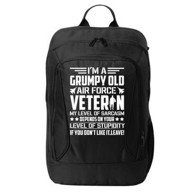 USAF US Air Force Emblem Military Airplane, Retired Air Force Sarcastic Slogan City Backpack