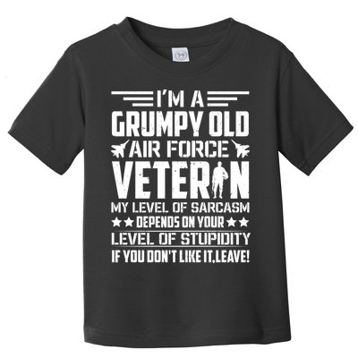 USAF US Air Force Emblem Military Airplane, Retired Air Force Sarcastic Slogan Toddler T-Shirt