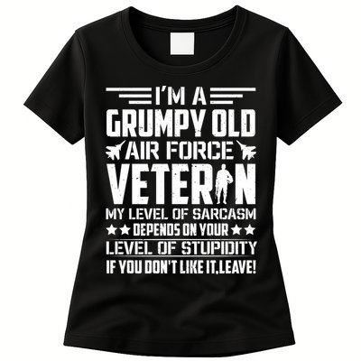 USAF US Air Force Emblem Military Airplane, Retired Air Force Sarcastic Slogan Womens T-Shirt