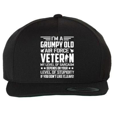 USAF US Air Force Emblem Military Airplane, Retired Air Force Sarcastic Slogan Wool Snapback Cap