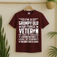 USAF US Air Force Emblem Military Airplane, Retired Air Force Sarcastic Slogan T-Shirt