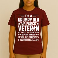 USAF US Air Force Emblem Military Airplane, Retired Air Force Sarcastic Slogan T-Shirt