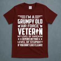 USAF US Air Force Emblem Military Airplane, Retired Air Force Sarcastic Slogan T-Shirt