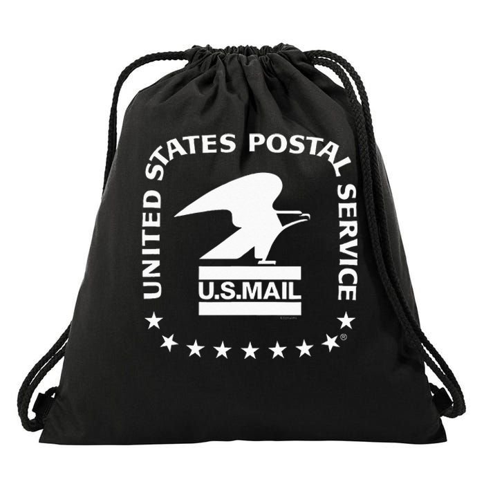 USPS US Air Mail Seal Drawstring Bag