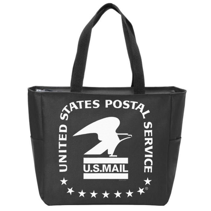 USPS US Air Mail Seal Zip Tote Bag