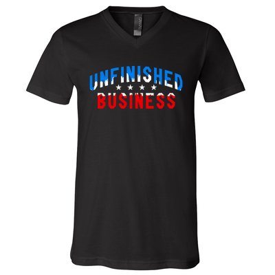 Uswntpa Unfinished Business 2024 Roster V-Neck T-Shirt