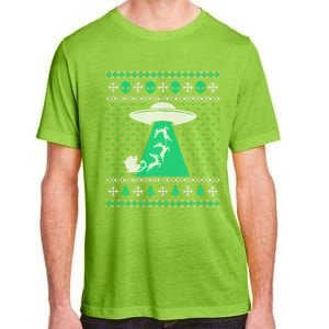 Ufo Ugly Christmas Sweater Alien Santa Ugly Xmas Sweater Sweatshirt Adult ChromaSoft Performance T-Shirt