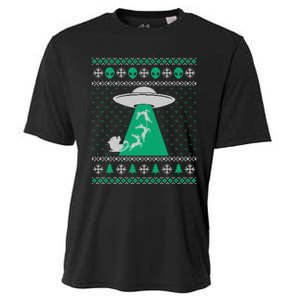 Ufo Ugly Christmas Sweater Alien Santa Ugly Xmas Sweater Sweatshirt Cooling Performance Crew T-Shirt