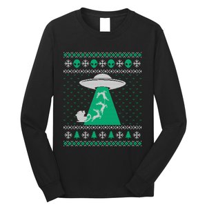 Ufo Ugly Christmas Sweater Alien Santa Ugly Xmas Sweater Sweatshirt Long Sleeve Shirt