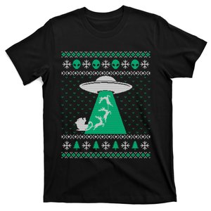 Ufo Ugly Christmas Sweater Alien Santa Ugly Xmas Sweater Sweatshirt T-Shirt