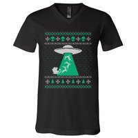 Ufo Ugly Christmas Sweater Alien Santa Ugly Xmas Sweater Sweatshirt V-Neck T-Shirt