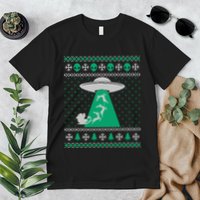 Ufo Ugly Christmas Sweater Alien Santa Ugly Xmas Sweater Sweatshirt Premium T-Shirt