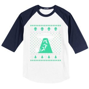 Ufo Ugly Christmas Sweater Alien Santa Ugly Xmas Sweater Sweatshirt Baseball Sleeve Shirt