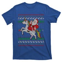 Unicorn Ugly Christmas Xmas Tree Lights Santa Reindeer Gift T-Shirt