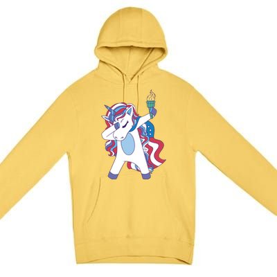 USA Unicorn Dabbing Premium Pullover Hoodie